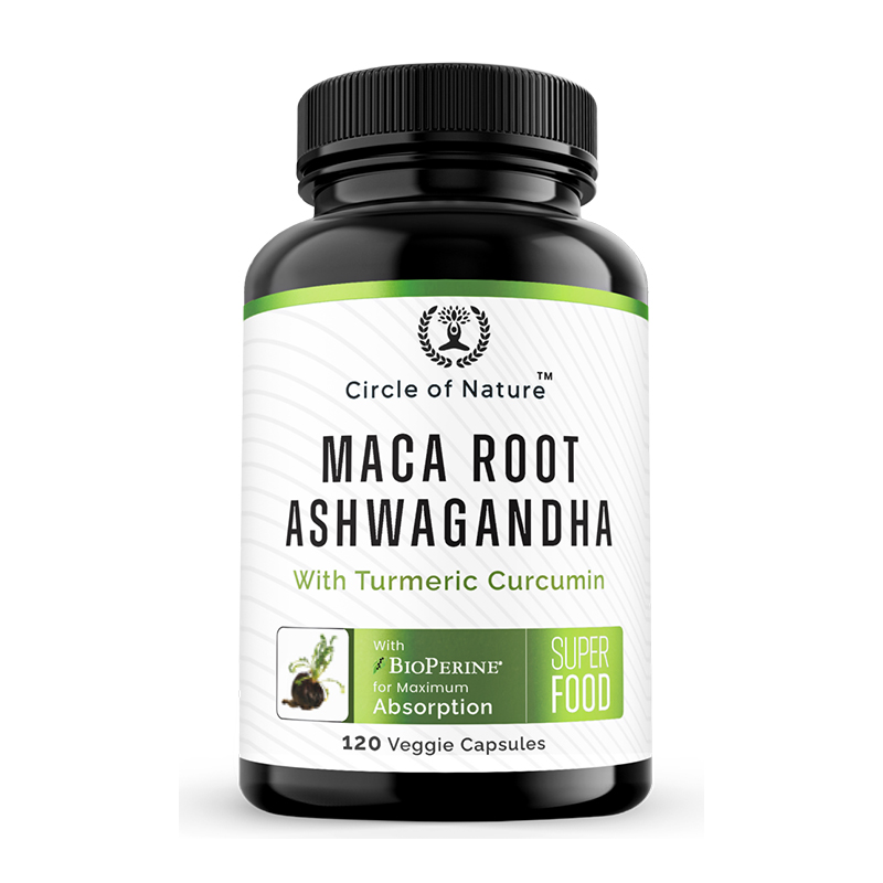 Maca Root, Ashwagandha, Turmeric Curcumin  with Bioperine