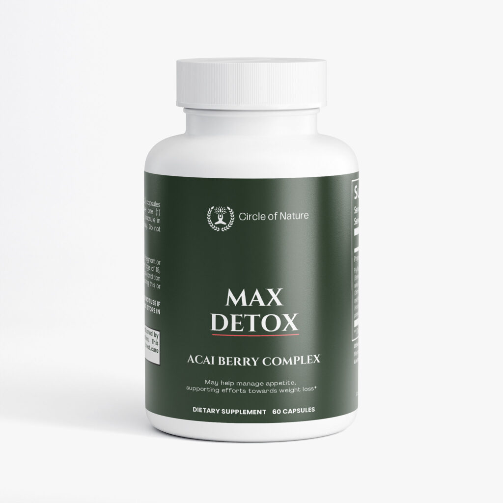 Max Detox Acai Berry Complex with Psyllium, Chlorella & Detox Support