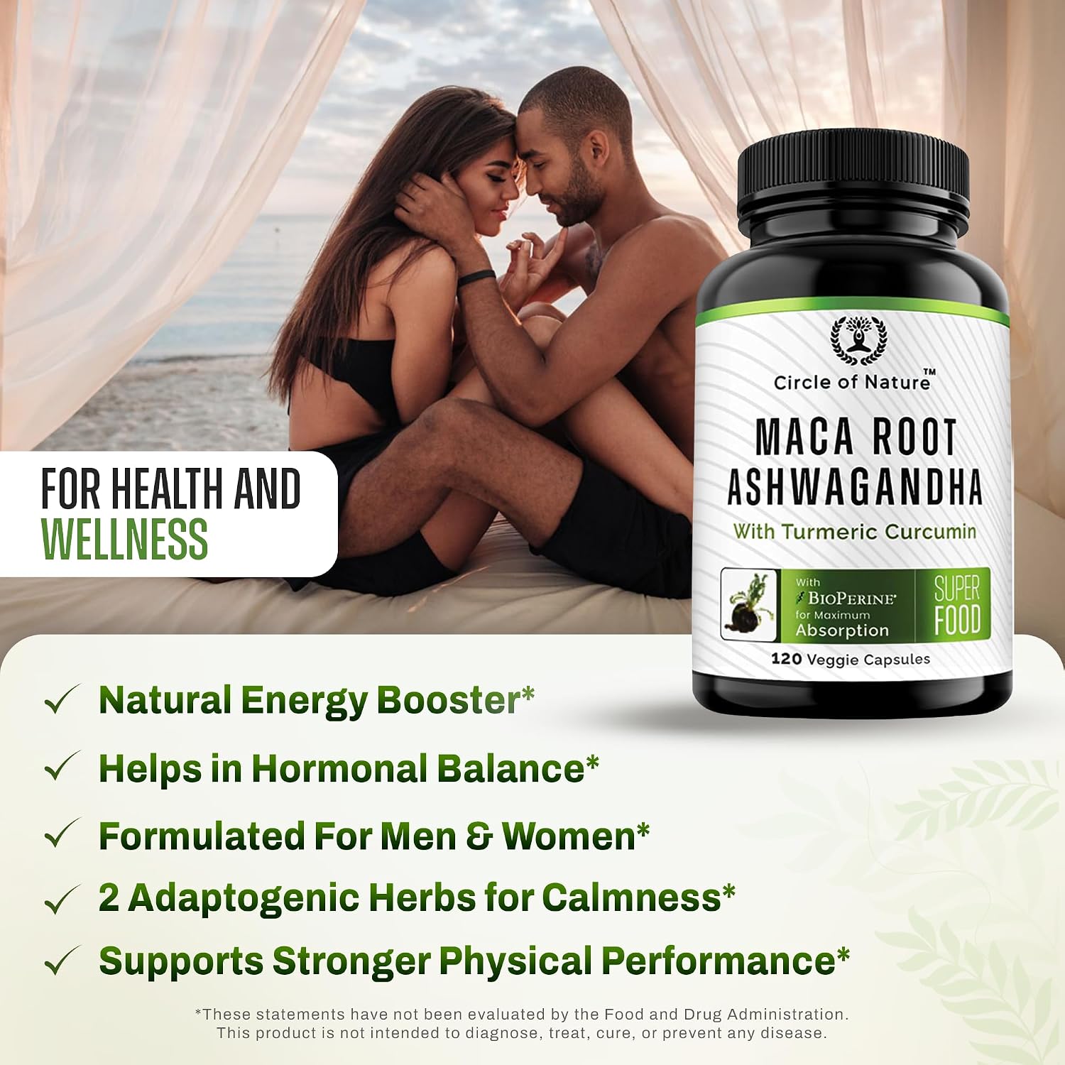 Maca Root, Ashwagandha, Turmeric Curcumin with Bioperine - Image 2