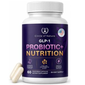Multivitamin for GLP-1 Users for Energy & Digestion – Probiotic & Vitamins B12, D3, Iron, Zinc, Magnesium