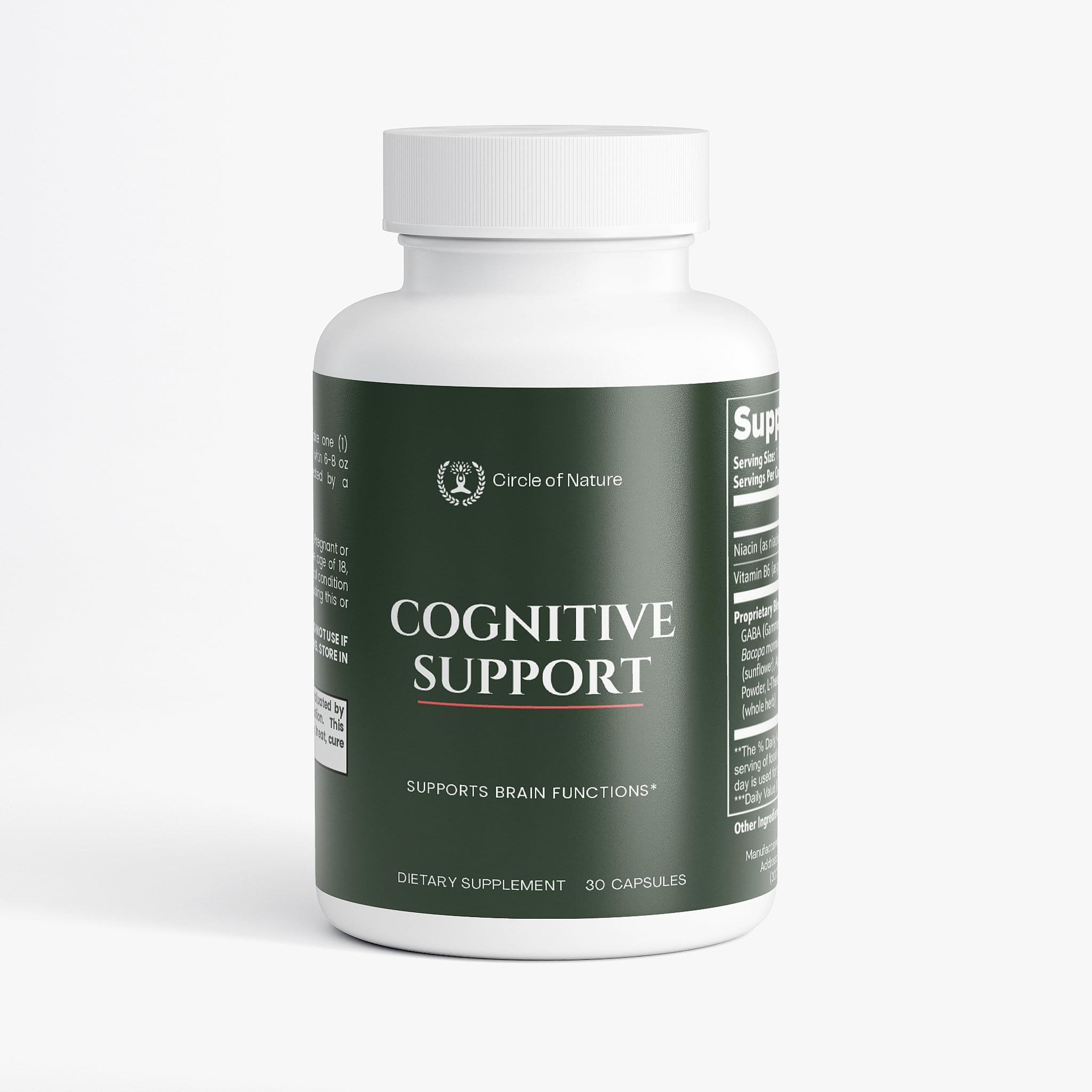 Cognitive Support, Natural Brain Function Supplement with Niacin