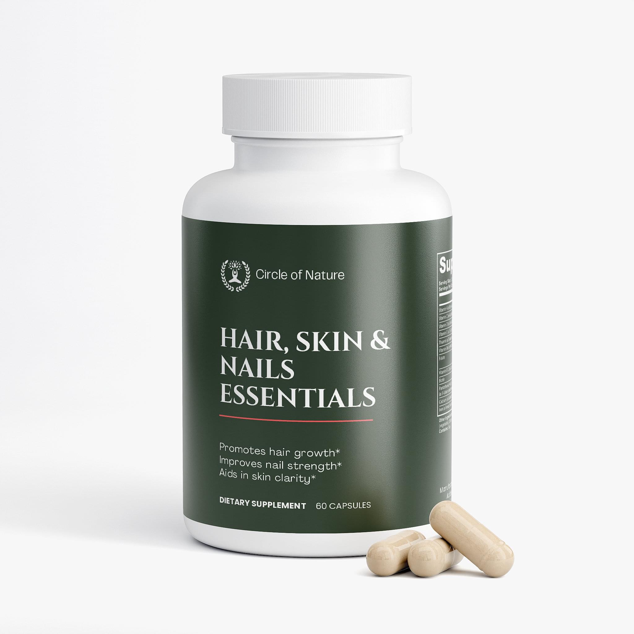 Hair Skin & Nails Essentials with Biotin, Folate & Multi-Vitamins - Image 3