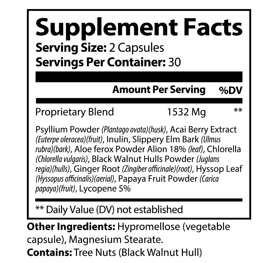 Max Detox Acai Berry Complex with Psyllium, Chlorella & Detox Support - Image 2